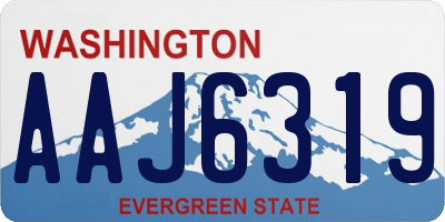 WA license plate AAJ6319