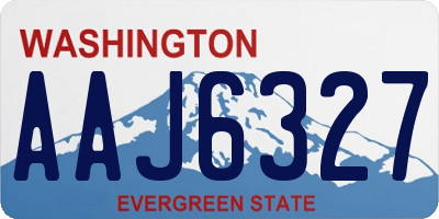 WA license plate AAJ6327