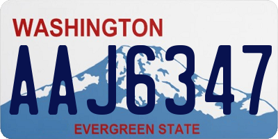 WA license plate AAJ6347