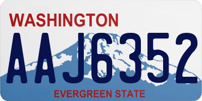 WA license plate AAJ6352