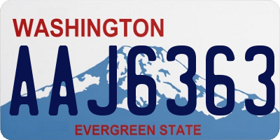 WA license plate AAJ6363