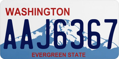 WA license plate AAJ6367