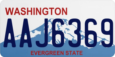 WA license plate AAJ6369