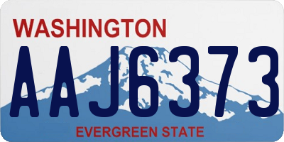 WA license plate AAJ6373