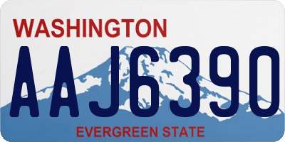 WA license plate AAJ6390