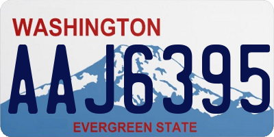WA license plate AAJ6395