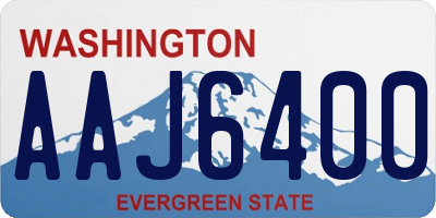 WA license plate AAJ6400