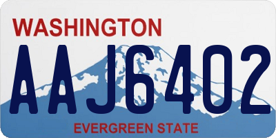 WA license plate AAJ6402