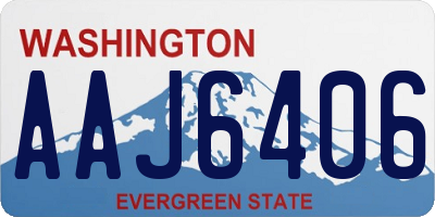 WA license plate AAJ6406