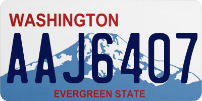 WA license plate AAJ6407