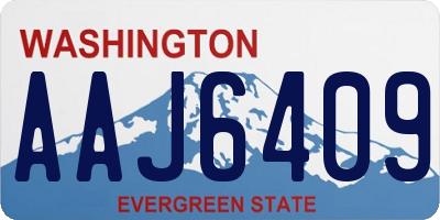 WA license plate AAJ6409