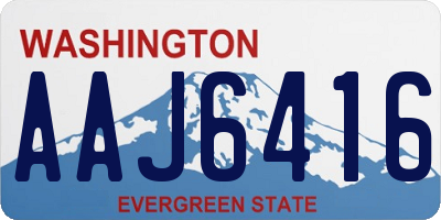 WA license plate AAJ6416