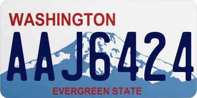 WA license plate AAJ6424
