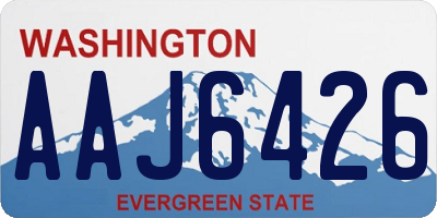 WA license plate AAJ6426