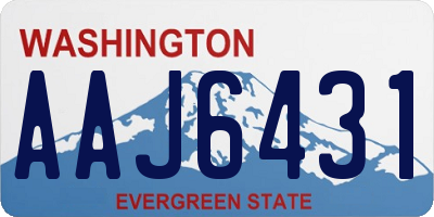 WA license plate AAJ6431