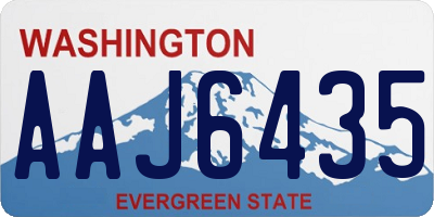 WA license plate AAJ6435