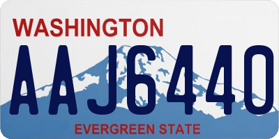 WA license plate AAJ6440