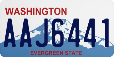 WA license plate AAJ6441