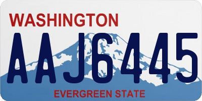 WA license plate AAJ6445