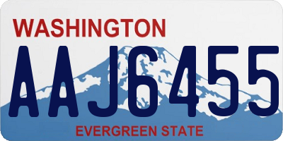 WA license plate AAJ6455