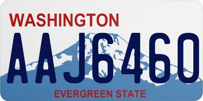 WA license plate AAJ6460