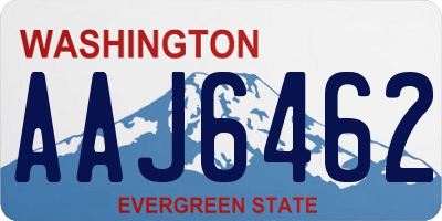 WA license plate AAJ6462