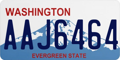WA license plate AAJ6464
