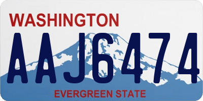 WA license plate AAJ6474