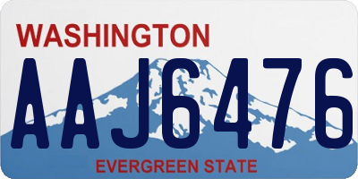 WA license plate AAJ6476
