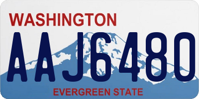 WA license plate AAJ6480