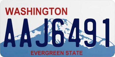 WA license plate AAJ6491
