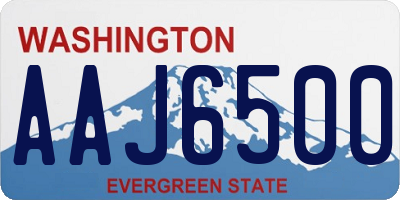 WA license plate AAJ6500