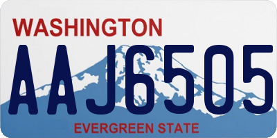 WA license plate AAJ6505