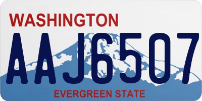 WA license plate AAJ6507