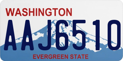 WA license plate AAJ6510