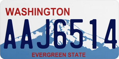 WA license plate AAJ6514