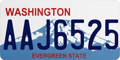 WA license plate AAJ6525