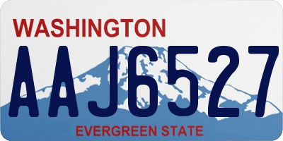 WA license plate AAJ6527