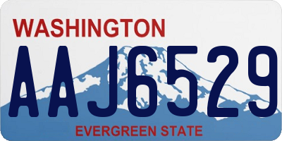 WA license plate AAJ6529