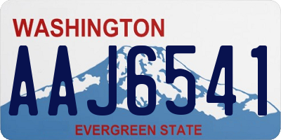 WA license plate AAJ6541