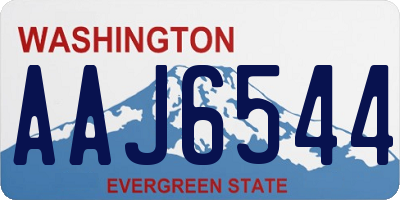 WA license plate AAJ6544
