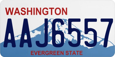 WA license plate AAJ6557