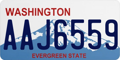 WA license plate AAJ6559