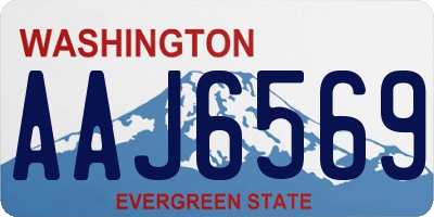 WA license plate AAJ6569