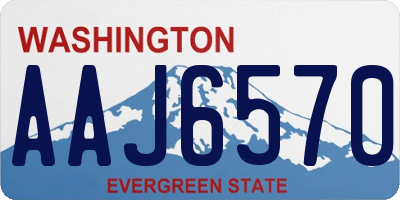 WA license plate AAJ6570