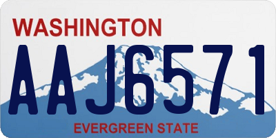 WA license plate AAJ6571