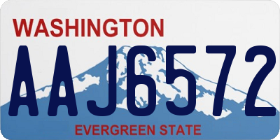 WA license plate AAJ6572