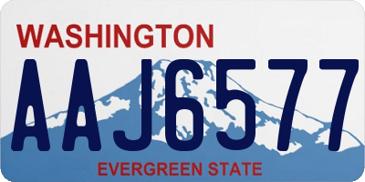 WA license plate AAJ6577