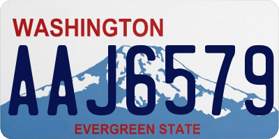 WA license plate AAJ6579