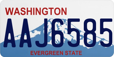 WA license plate AAJ6585